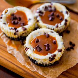 Salted Caramel Cheesecakes - Recipe photo by sallysbakingaddiction