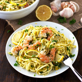 Linguine with Shrimp Scampi - Recipe photo by foolproofliving.com