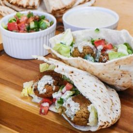 Falafel with Israeli Salad - Recipe photo by webicurean
