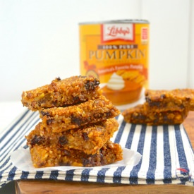 Healthy Pumpkin Almond Bars - Recipe photo by thepreppedchef