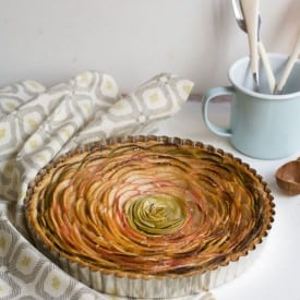 Rose Apple Pie with Bourbon Glaze - Recipe photo by acozykitchen