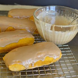 Baked Pumpkin Maple Bars - Recipe photo by littledairyontheprairie