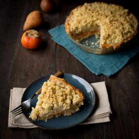 Persimmon Pear Brandy Pie - Recipe photo by PineappleandCoconut