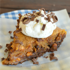 Triple Chip Blondie Pumpkin Pie - Recipe photo by littledairyontheprairie