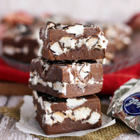 Dark Peppermint Patty Fudge - Recipe photo by Beyondfrosting