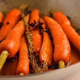 Glazed Carrots with Whole Spices - Recipe photo by dinnersforwinners