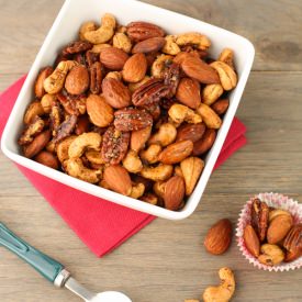 Chipotle and Rosemary Roasted Nuts - Recipe photo by garnishwithlemon