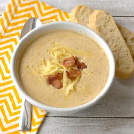 Roasted Cauliflower Soup - Recipe photo by FoodFolksandFun