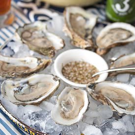 Oysters with Mignonette Sauce - Recipe photo by tideandthyme