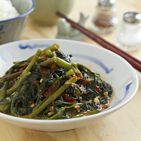 Stir Fry Spinach Water Spinach - Recipe photo by rotinrice