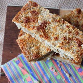 Toasted Coconut Oatmeal Bars - Recipe photo by The Purple Carrot