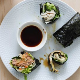 Rice-free Paleo Sushi Rolls - Recipe photo by WholesomeCook