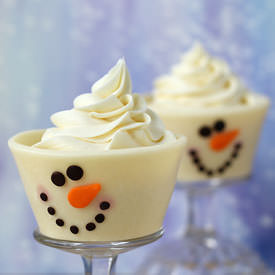 Snowman Cupcake Wrappers - Recipe photo by Hungry Happenings