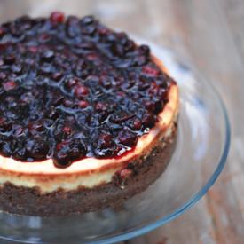 Cranberry Port Glazed Cheesecake - Recipe photo by chezchloe