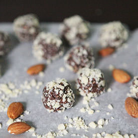Paleo Chocolate Almond Truffles - Recipe photo by A Home for Food