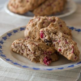 Raspberry & Raisin Scones - Recipe photo by kitchentonirvana.com