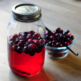 Homemade Cranberry Vanilla Vodka - Recipe photo by bakingbites