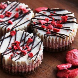 Mini Strawberry Vanilla Cheesecakes - Recipe photo by fairlynerdy