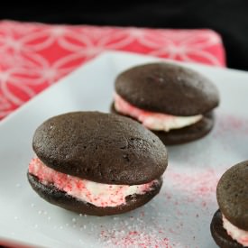 Chocolate Peppermint Whoopie Pies - Recipe photo by whatchamakinnow.com