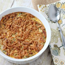 Easy, Cheesy Green Bean Casserole - Recipe photo by Tonya at Love of Family and Home
