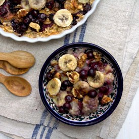 Baked Blueberry Banana Oatmeal - Recipe photo by deliciouslyella