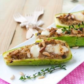 Stuffed Zucchini Boats Quinoa Tuna - Recipe photo by themisstools