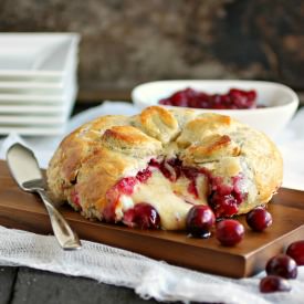 Baked Brie w/Rum Cranberry Compote - Recipe photo by Hungry Couple