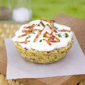 Savory Zucchini, Bacon and Herb Muffin - Recipe photo by DJFoodie