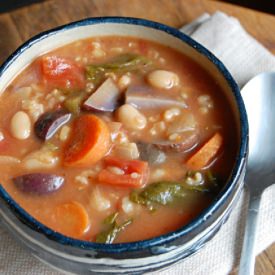 Brown Rice Minestrone Soup - Recipe photo by uprootfromor