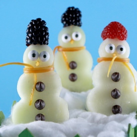 Fruit Snowman - Recipe photo by Gosia_KiddieFoodies