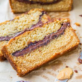 Nutella Peanut Butter Bread (Cake) - Recipe photo by Averie