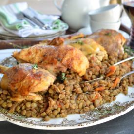 Roast Duck and Balsamic Lentils - Recipe photo by SmellofRosemary