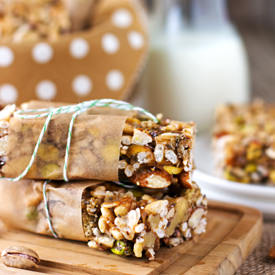 Homemade “Kind” Breakfast Bars - Recipe photo by foolproofliving.com