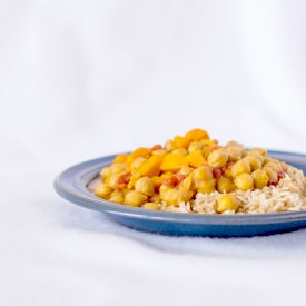 Coconut Chick Pea Curry with Yams - Recipe photo by peteandbuzz