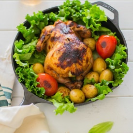 Stuffed Roasted Chicken/Cornish hen - Recipe photo by Rumela