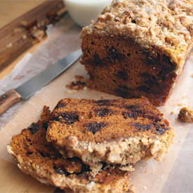 Chocolate Chip Pumpkin Bread - Recipe photo by TheNoshingBride