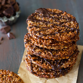 Dark Chocolate Almond Florentines - Recipe photo by brighteyedbaker
