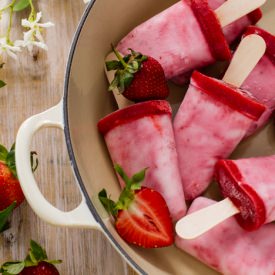 Strawberry Cheesecake Ice Pops - Recipe photo by ktphotogirl