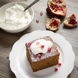 Gingerbread Cake with Pomegranate - Recipe photo by thestylistquo