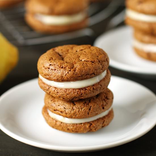Chewy Ginger Cookie Sandwiches - Recipe photo by texanerin