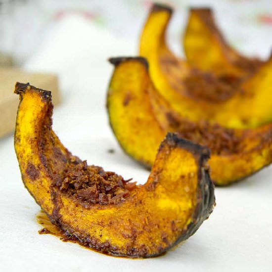 Bacon Roasted Kabocha Squash - Recipe photo by DJFoodie