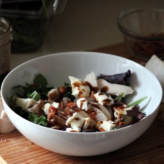 Poached Pear & Brie Salad - Recipe photo by kitchentrialanderror