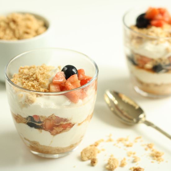 Berries with Coconut Crumble - Recipe photo by ScaredyCatKitchen