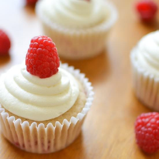 Raspberry Cupcakes - Recipe photo by maycontainsugar