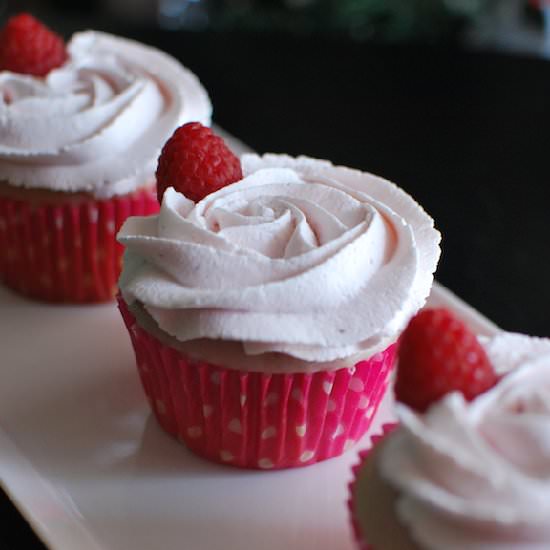 Raspberry Cupcakes - Recipe photo by theculinarychronicles