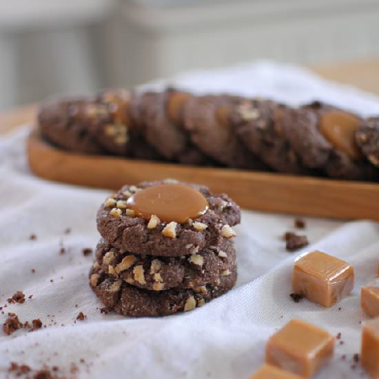 Chocolate Caramel Thumbprints - Recipe photo by Town-and-Country-Living