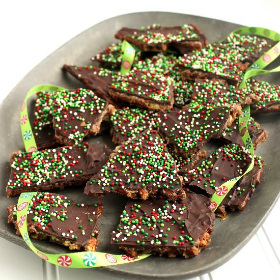 Chocolate Covered Pretzel Toffee - Recipe photo by TheSuburbanSoapbox