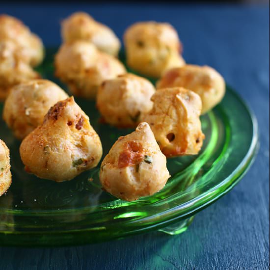 Chorizo and Manchego Gougeres - Recipe photo by penthousekitchen