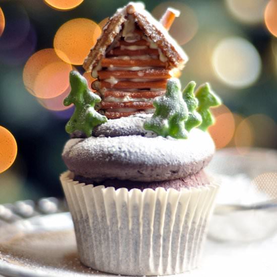 Chilli Chocolate Log Cabin Cupcake - Recipe photo by JuniperCakery