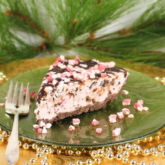 Pink Peppermint Chip Ice Cream Pie - Recipe photo by PalatablePastime